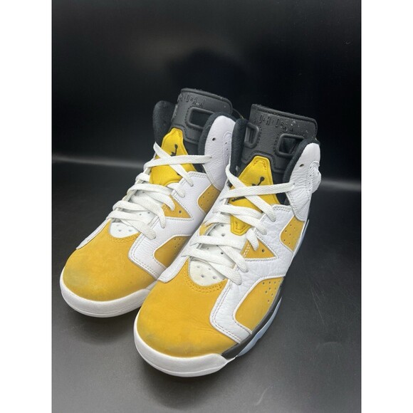 Air Jordan 6 Retro \'Yellow Ochre\' (GS) Size 6Y / Women’s 7.5 (384665-170) USED main image 8
